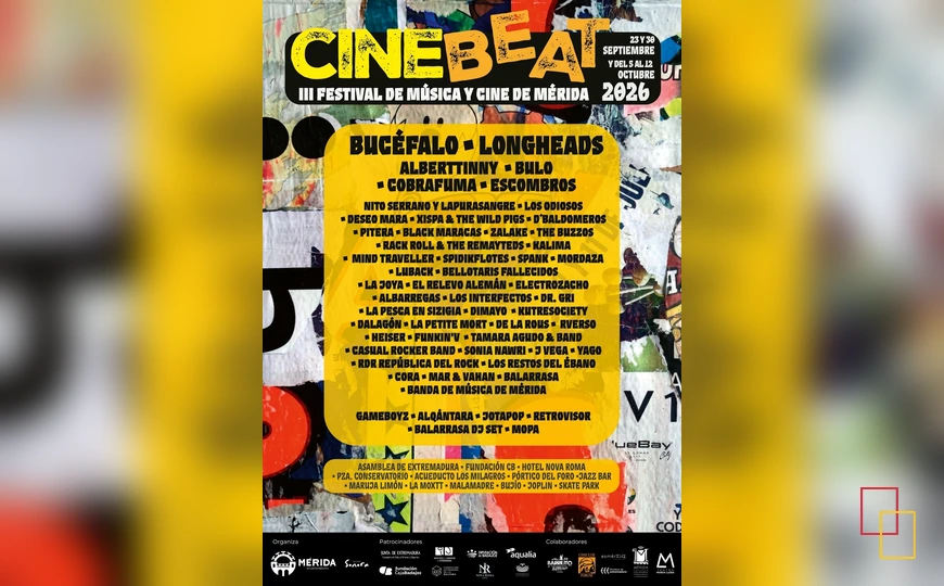 Cartel de CineBeat 2026 en Mérida