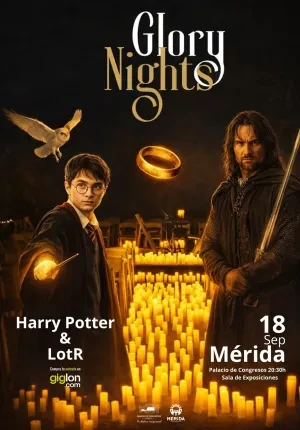 Cartel Glory Nights en Mérida