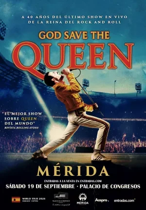 Cartel God Save The Queen en Mérida