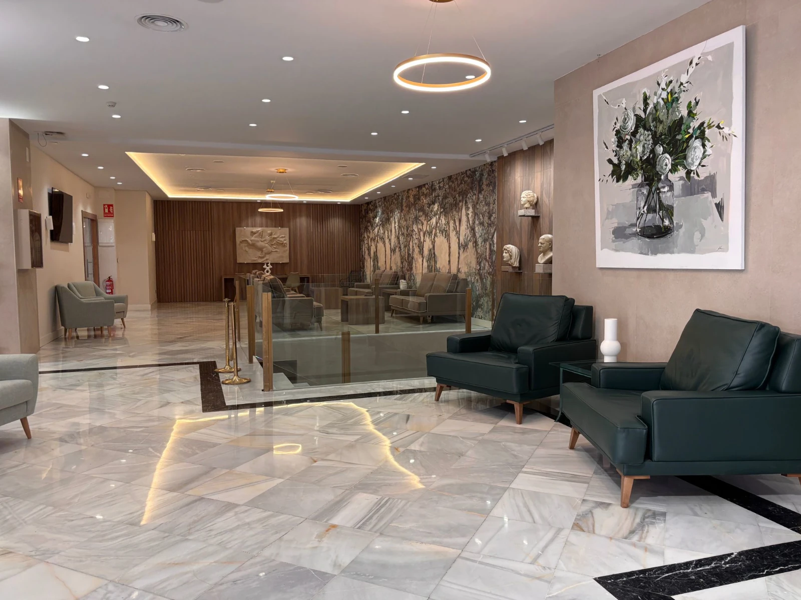 Zona de estar del Nova Roma Hotel